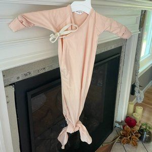Honey Babe Kimono Baby Gown in Pale Blush